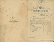 Jędrzej Czerniecki - Książeczka płatnicza podatku gruntowego i domowego