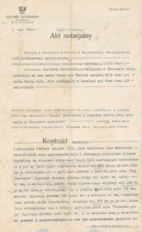 Maria Wilk - Akt notarjalny