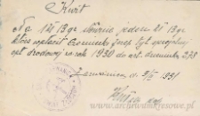 J&oacute;zef Czerniecki - Kwit opłaty podatku drogowego