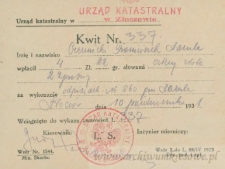 Franciszek Czerniecki - Kwit Nr. 337