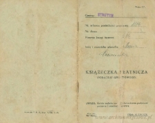 Maria Czerniecka - Książeczka płatnicza podatku gruntowego