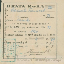 Franciszek Czerniecki - Kwit No 570 ; II rata