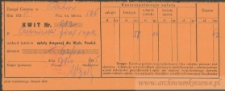 Józef Czerniecki - Kwit Nr. 212