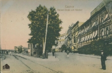 Kostrzyn / C&uuml;strin; Bahnhof-Strasse und Bahnhof