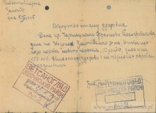 Franciszek Czerniecki - Svidoctvo stanu zdorovia