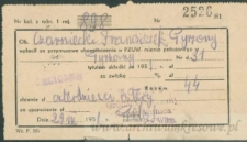 Franciszek Czerniecki - [dow&oacute;d zapłaty ubezpieczenia]