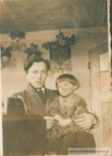 Stanisław Mykiet&oacute;w, syn Michała; Janina Mykiet&oacute;w, c&oacute;rka Michała - fotografia