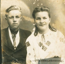 Kolega i koleżanka Zofii Czernieckiej, córki Andrzeja - fotografia