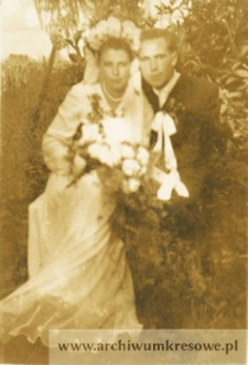 Józefa Czerniecka, córka Andrzeja i Bronisław Stojanowski - fotografia ślubna