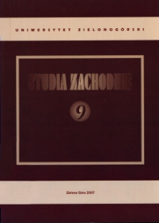 Studia Zachodnie, tom 9