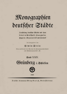 Die Stadt Gr&uuml;nberg i[n] Schlesien