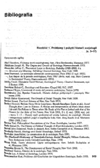 Historia myśli socjologicznej - bibliografia