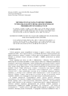 Metoda wyznaczania wartości próbek w wielokanałowych układach generacji przebiegów sinusoidalnych = Method of computation the value of samples in multi-channel sine wave generation systems