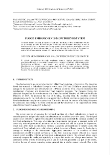Flood embankments monitoring system = System monitorowania wał&oacute;w przeciwpowodziowych
