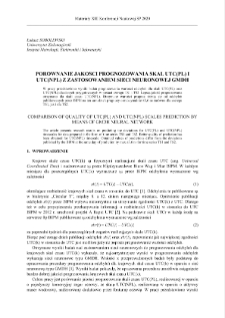 Por&oacute;wnanie jakości prognozowania skal UTC(PL) i UTC(NPL) z zastosowaniem sieci neuronowej GMDH = Comparison of quality of UTC(PL) and UTC(NPL) scales prediction by means of GMDH neural network