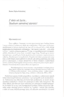 Z dala od życia? Studium samotnej starości