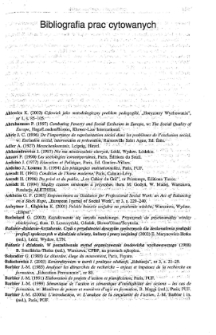 Bibliografia prac cytowanych i literatura uzupełniająca