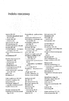 Zagrożenia ładu społecznego, 1 - indeks rzeczowy