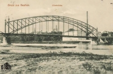 Bytom Odrzański / Beuthen; Gruss aus Beuthen, Oderbrücke