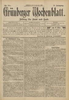 Grünberger Wochenblatt: Zeitung für Stadt und Land, No. 141. (23. November 1901)