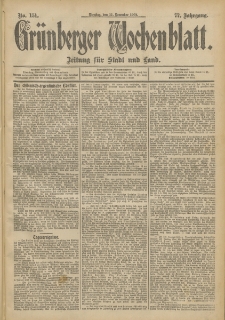Grünberger Wochenblatt: Zeitung für Stadt und Land, No. 151. (17. December 1901)