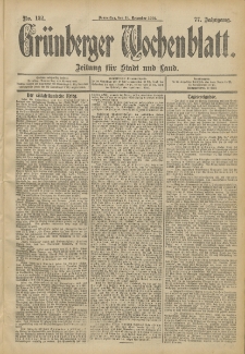 Grünberger Wochenblatt: Zeitung für Stadt und Land, No. 152. (19. December 1901)