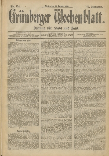 Grünberger Wochenblatt: Zeitung für Stadt und Land, No. 154. (24. December 1901)