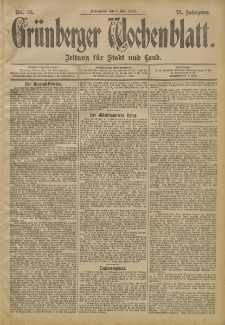 Grünberger Wochenblatt: Zeitung für Stadt und Land, No. 53. (3. Mai 1902)