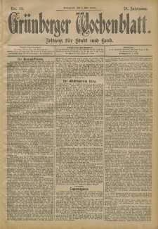Grünberger Wochenblatt: Zeitung für Stadt und Land, No. 53. (3. Mai 1902)