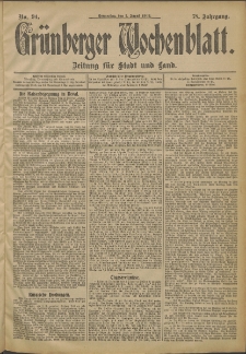 Grünberger Wochenblatt: Zeitung für Stadt und Land, No. 94. (7. August 1902)