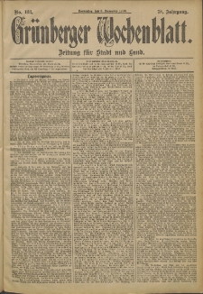 Grünberger Wochenblatt: Zeitung für Stadt und Land, No. 133 (6. November 1902)