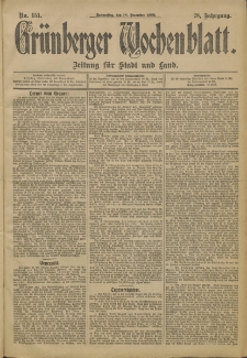 Grünberger Wochenblatt: Zeitung für Stadt und Land, No. 151 (18. December 1902)