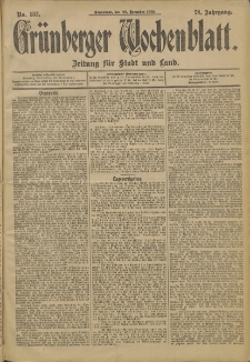 Grünberger Wochenblatt: Zeitung für Stadt und Land, No. 152 (20. December 1902)