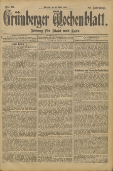 Grünberger Wochenblatt: Zeitung für Stadt und Land, No. 31. (13. März 1906)