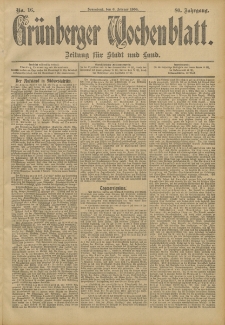 Grünberger Wochenblatt: Zeitung für Stadt und Land, No. 16. (6. Februar 1904)