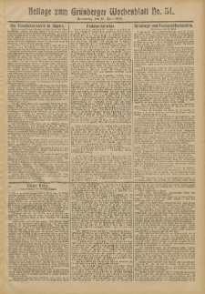 Grünberger Wochenblatt: Zeitung für Stadt und Land, No. 51. (28. April 1904)