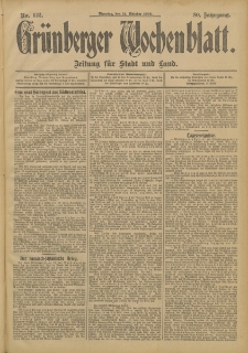 Grünberger Wochenblatt: Zeitung für Stadt und Land, No. 122. (11. Oktober 1904)