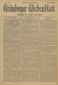Grünberger Wochenblatt: Zeitung für Stadt und Land, No. 124. (15. Oktober 1904)