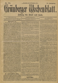 Grünberger Wochenblatt: Zeitung für Stadt und Land, No. 154. (24. Dezember 1904)