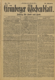Grünberger Wochenblatt: Zeitung für Stadt und Land, No. 156. (29. Dezember 1904)