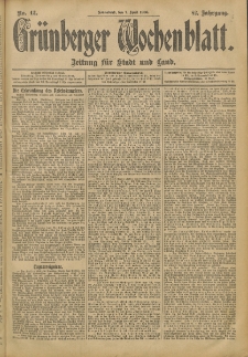 Grünberger Wochenblatt: Zeitung für Stadt und Land, No. 42. (7. April 1906)