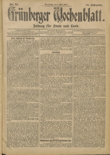 Grünberger Wochenblatt: Zeitung für Stadt und Land, No. 53. (3. Mai 1906)