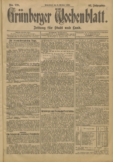 Grünberger Wochenblatt: Zeitung für Stadt und Land, No. 120. (6. Oktober 1906)