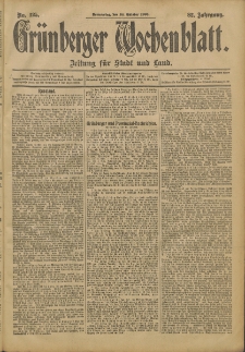 Grünberger Wochenblatt: Zeitung für Stadt und Land, No. 125. (18. Oktober 1906)
