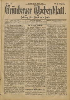 Grünberger Wochenblatt: Zeitung für Stadt und Land, No. 129. (27. Oktober 1906)