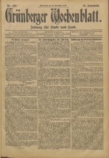 Grünberger Wochenblatt: Zeitung für Stadt und Land, No. 137. (15. November 1906)
