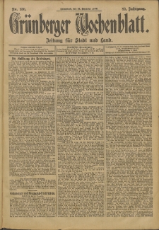 Grünberger Wochenblatt: Zeitung für Stadt und Land, No. 150. (15. Dezember 1906)