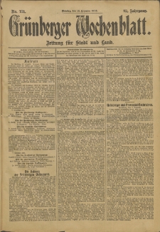 Grünberger Wochenblatt: Zeitung für Stadt und Land, No. 151. (18. Dezember 1906)