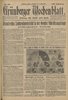 Grünberger Wochenblatt: Zeitung für Stadt und Land, No. 62. (14. März 1933)