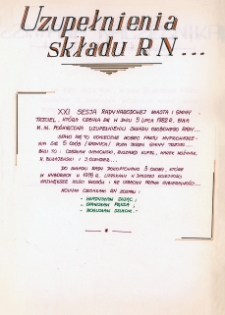 Kronika Urzędu Miasta i Gminy w Trzcielu - 1982
